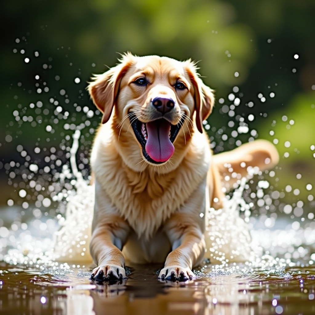 brincadeira de água para cães