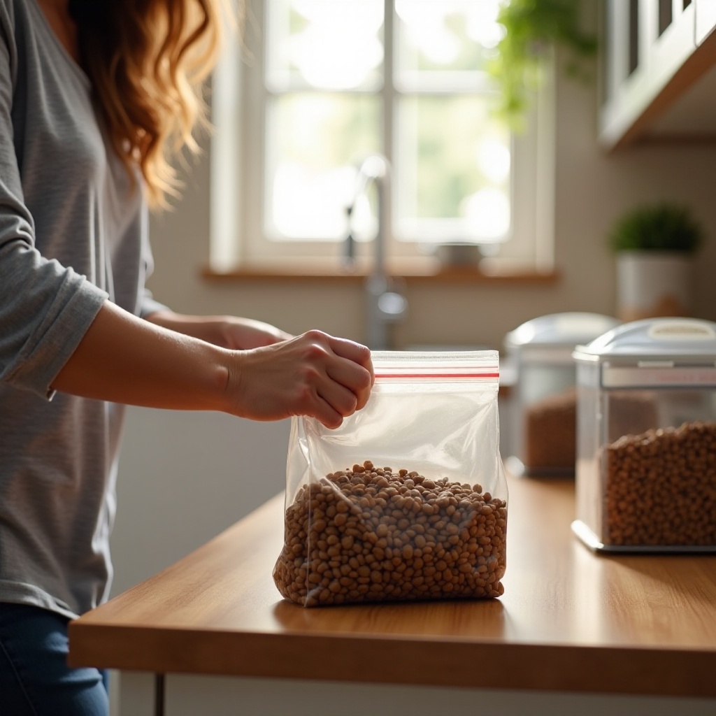 como manter a comida seca para cães fresca após a abertura