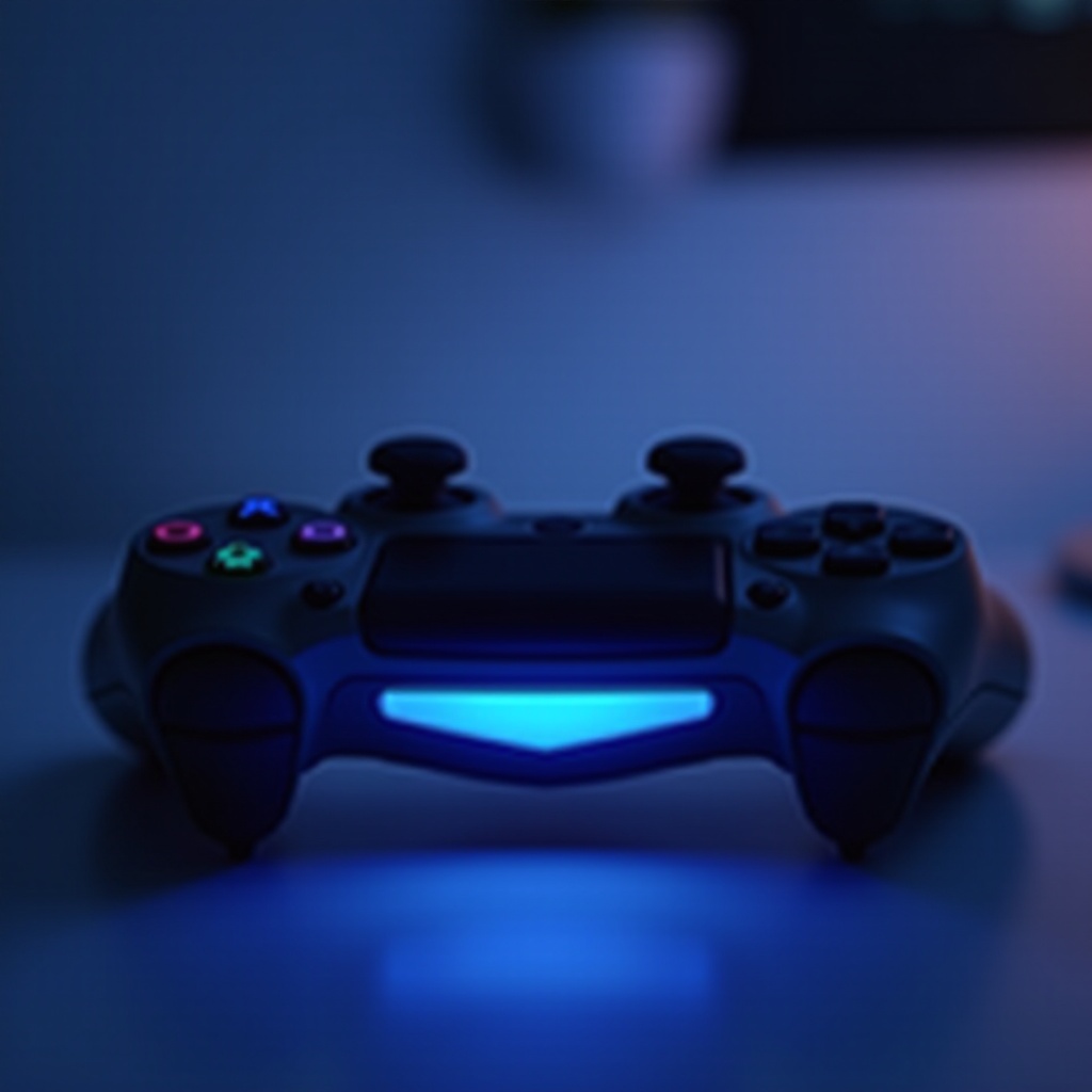 PS4-controller knippert lichtblauw