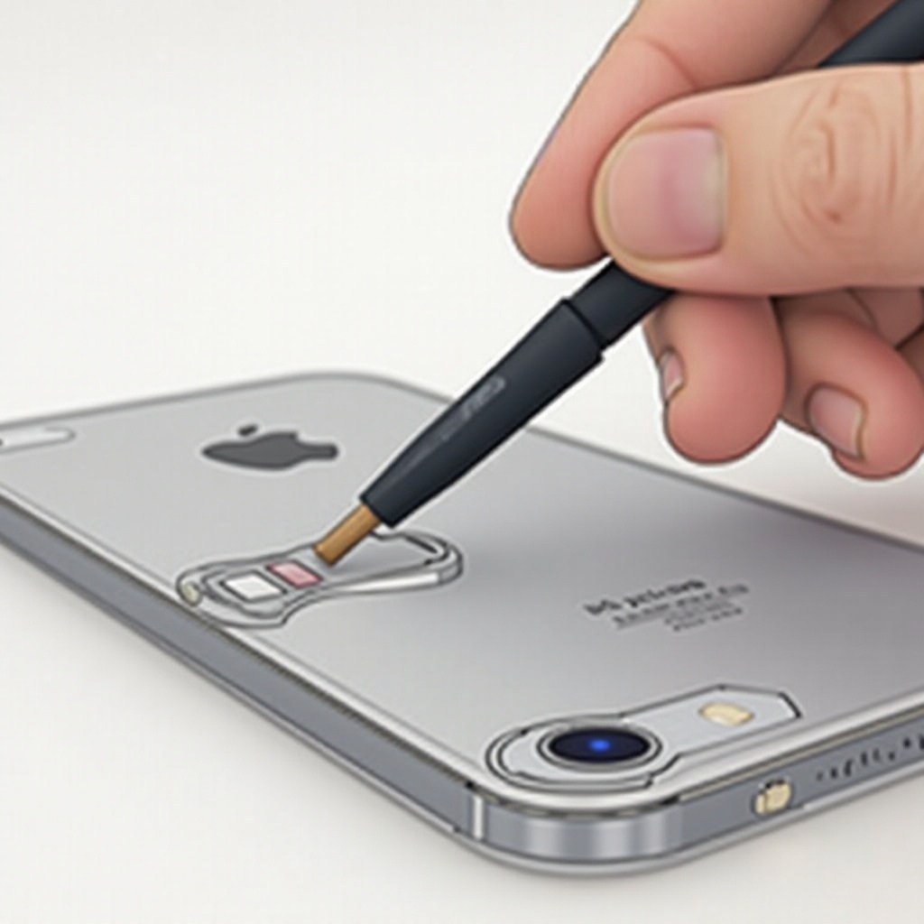 como limpar o slot do cartão sim do iphone