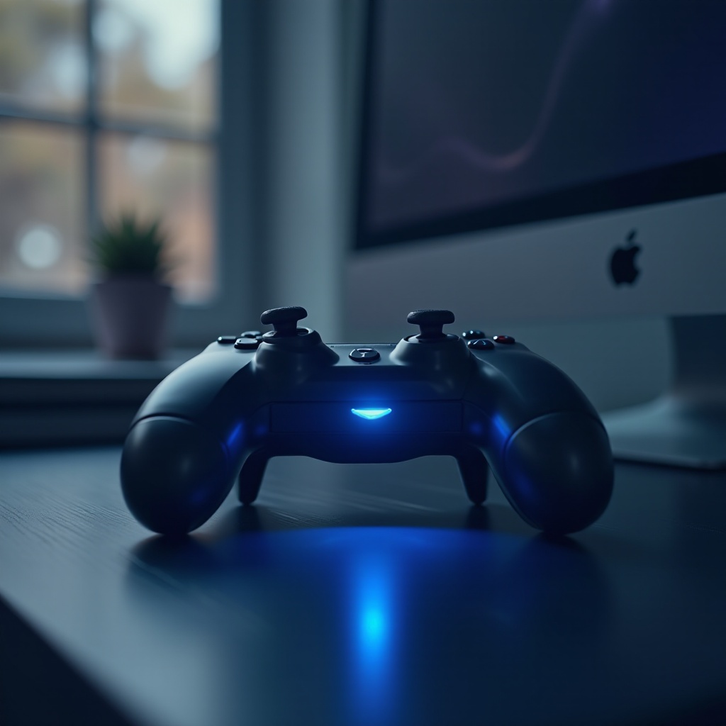 PS4-Controller blinkt hellblau