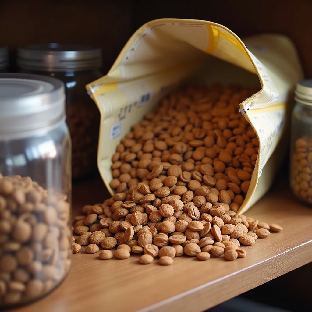 como manter a comida seca para cães fresca após a abertura