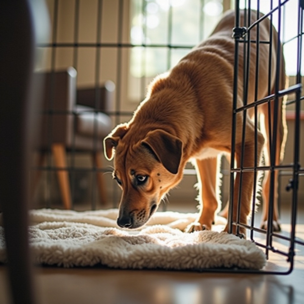 Hundebox Training älterer Hund