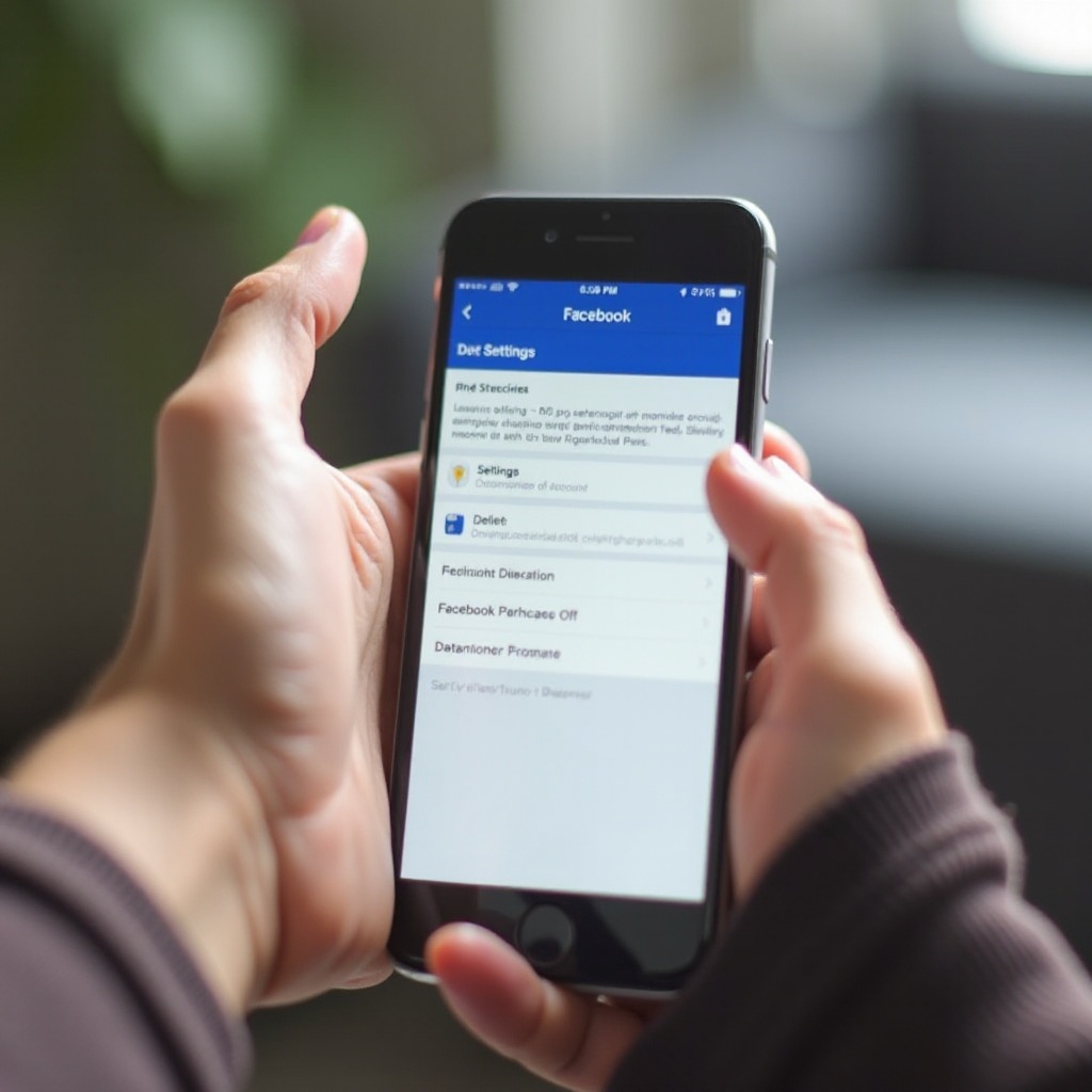 how to delete facebook account on smartphone